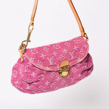 画像をギャラリービューアに読み込む, 極美品 LOUIS VUITTON ルイヴィトン ミニプリーティ ワンショルダーバッグ M95216 モノグラム デニム ピンク 中古 4b014178