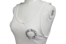 画像をギャラリービューアに読み込む, CHROME HEARTS クロムハーツ ホースシュー ロゴ プリント タンクトップ ホワイト コットン フローラルクロス サイズM 良品 中古 4b001419