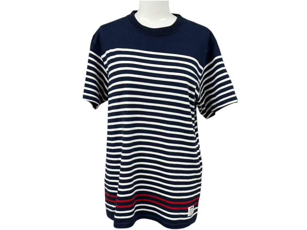 GOOD ENOUGH Border short sleeve T-shirt GE-136006 Navy Size M Made in Japan Cotton Good Condition Used 4b001424