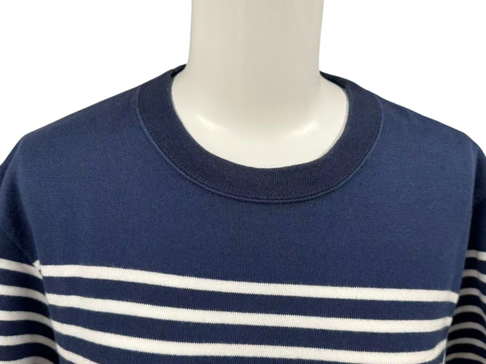 GOOD ENOUGH グッドイナフ ボーダー半袖 Tシャツ GE-136006 ネイビー サイズM 日本製 コットン 美品 中古 4b001424