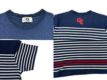 画像をギャラリービューアに読み込む, GOOD ENOUGH グッドイナフ ボーダー半袖 Tシャツ GE-136006 ネイビー サイズM 日本製 コットン 美品 中古 4b001424