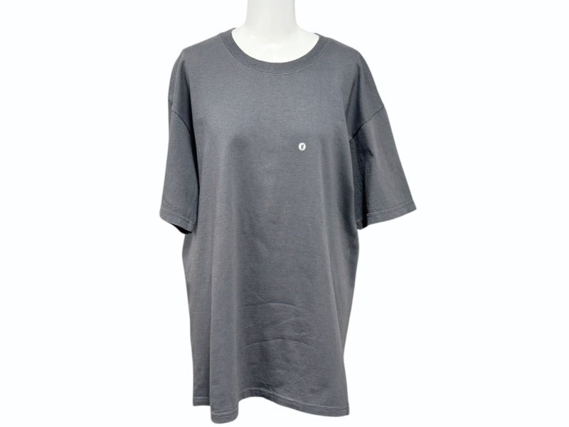 GOOD ENOUGH G Logo Embroidery Flower Pattern Back Print Short Sleeve T-shirt Logo 90s Gray Size M Cotton Good Condition Used 4b001427