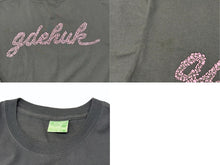画像をギャラリービューアに読み込む, GOOD ENOUGH グッドイナフ G Logo 刺繍 フラワー柄 バックプリント 半袖Tシャツ ロゴ 90s グレー サイズM コットン 美品 中古 4b001427