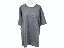 画像をギャラリービューアに読み込む, GOOD ENOUGH グッドイナフ G Logo 刺繍 フラワー柄 バックプリント 半袖Tシャツ ロゴ 90s グレー サイズM コットン 美品 中古 4b001427