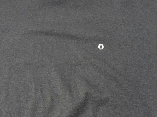 GOOD ENOUGH グッドイナフ G Logo 刺繍 フラワー柄 バックプリント 半袖Tシャツ ロゴ 90s グレー サイズM コットン 美品 中古 4b001427