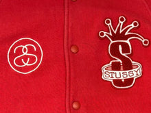Load image into Gallery viewer, STUSSY AUTHENTIC GEAR オールド ステューシー オーセンティック ギア 90's スタジャン ジャケット レッド サイズM 美品 中古 4b001434