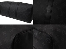画像をギャラリービューアに読み込む, 極美品 LOUIS VUITTON ルイヴィトン エクリプス キーポル バンドリエール45 ボストンバッグ M40569 シルバー金具 ブラック 中古 4b001448