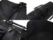 画像をギャラリービューアに読み込む, 極美品 LOUIS VUITTON ルイヴィトン エクリプス キーポル バンドリエール45 ボストンバッグ M40569 シルバー金具 ブラック 中古 4b001448