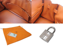 Load image into Gallery viewer, ゴルチェ期 HERMES エルメス ショルダーバーキン オレンジ トリヨンクレマンス ◻︎O刻 シルバー金具 美品 中古 4b001459