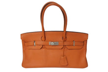 Load image into Gallery viewer, ゴルチェ期 HERMES エルメス ショルダーバーキン オレンジ トリヨンクレマンス ◻︎O刻 シルバー金具 美品 中古 4b001459