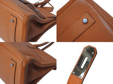 Load image into Gallery viewer, ゴルチェ期 HERMES エルメス ショルダーバーキン オレンジ トリヨンクレマンス ◻︎O刻 シルバー金具 美品 中古 4b001459
