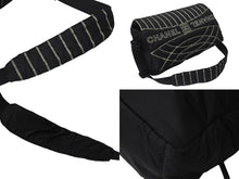 Load image into Gallery viewer, CHANEL シャネル スポーツライン ショルダーバッグ A32807 10番台 ココマーク 刺繍 ナイロン ブラック 美品 中古 4b001460