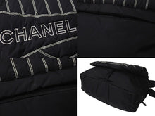 Load image into Gallery viewer, CHANEL シャネル スポーツライン ショルダーバッグ A32807 10番台 ココマーク 刺繍 ナイロン ブラック 美品 中古 4b001460