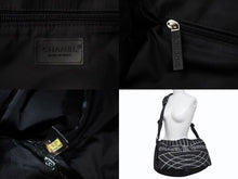 Load image into Gallery viewer, CHANEL シャネル スポーツライン ショルダーバッグ A32807 10番台 ココマーク 刺繍 ナイロン ブラック 美品 中古 4b001460