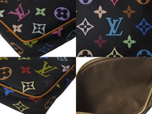 画像をギャラリービューアに読み込む, 極美品 LOUIS VUITTON ルイヴィトン ポシェットアクセソワール アクセサリーポーチ M92648 モノグラム マルチカラー ブラック 中古 4b001464