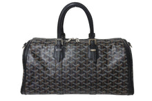 Load image into Gallery viewer, GOYARD ゴヤール クロワジュール35 ハンドバッグ BAE0201405 PVC レザー ブラック シルバー金具 美品 中古 4b001465