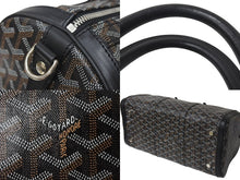 Load image into Gallery viewer, GOYARD ゴヤール クロワジュール35 ハンドバッグ BAE0201405 PVC レザー ブラック シルバー金具 美品 中古 4b001465