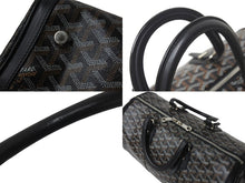 Load image into Gallery viewer, GOYARD ゴヤール クロワジュール35 ハンドバッグ BAE0201405 PVC レザー ブラック シルバー金具 美品 中古 4b001465
