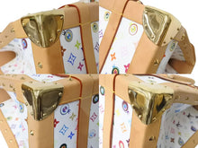 画像をギャラリービューアに読み込む, LOUIS VUITTON × 村上隆 ルイヴィトン ボストンバッグ サックジギャンティック M92057 ブロン マルチ ゴールド金具 美品 中古 4b001467