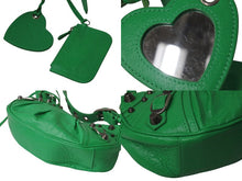 画像をギャラリービューアに読み込む, 極美品 BALENCIAGA バレンシアガ ショルダーバッグ 671309 ル カゴールXS グリーン レザー アンティークシルバー金具 中古 4b001471