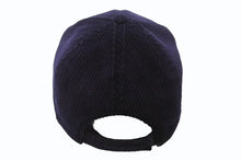Load image into Gallery viewer, MIUMIU ミュウミュウ コ―デュロイ ロゴ ベースボール キャップ ネイビー コットン 5HC179 帽子 小物 サイズS 美品 中古 4b001476