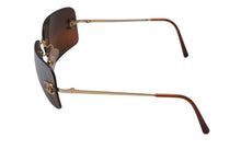 Load image into Gallery viewer, CHANEL シャネル リムレス サングラス ココマーク ラインストーン グラデーション 4017-D サイズ62□15 120 美品 中古 4b001477