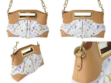 Load image into Gallery viewer, LOUIS VUITTON ルイヴィトン モノグラムマルチカラー ジュディPM 村上隆 ハンドバッグ M40257 ホワイト 美品 中古 4b001478
