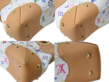 Load image into Gallery viewer, LOUIS VUITTON ルイヴィトン モノグラムマルチカラー ジュディPM 村上隆 ハンドバッグ M40257 ホワイト 美品 中古 4b001478