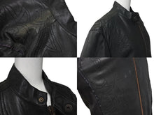 画像をギャラリービューアに読み込む, Just Cavalli ジャストカヴァリ 刺繍 デザイン レザー ジャケット ブラック ゴールド 虎柄 アウター サイズM 美品 中古 4b001481
