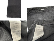 Load image into Gallery viewer, 極美品 RAF SIMONS ラフシモンズ AW18 2CB GHB Black Denim Regular デニムパンツ ブラック レッド グリーン サイズ30 中古 4b001482