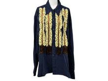 画像をギャラリービューアに読み込む, 新品未使用 Maison Margiela メゾンマルジェラ Long Sleeve Shirt 長袖シャツ サイズ41 ネイビー イエロー ブラウン 中古 4b001483