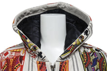 画像をギャラリービューアに読み込む, 極美品 Supreme シュプリーム Court Cards Hooded Leather Jacket レザージャケット トランプ サイズS 16FW ホワイト ラムレザー 中古 4b001488