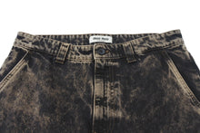 Load image into Gallery viewer, 極美品 MIU MIU ミュウミュウ ロゴ デニム パンツ 2022 ダメージ加工 ブラック サイズ42 中古 4b001492