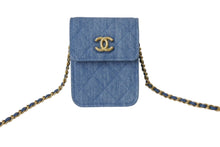 Load image into Gallery viewer, 新品未使用 CHANEL シャネル ミニ チェーンショルダーバッグ ランダム番台 デニム キルティング ココマーク インディゴブルー 中古 4b000015