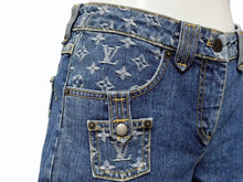 画像をギャラリービューアに読み込む, LOUIS VUITTON ルイヴィトン モノグラム デニム ショートパンツ RW081W MPA08CF7 ブルー コットン サイズ34 美品 中古 4b008203