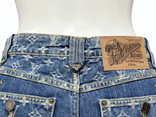 画像をギャラリービューアに読み込む, LOUIS VUITTON ルイヴィトン モノグラム デニム ショートパンツ RW081W MPA08CF7 ブルー コットン サイズ34 美品 中古 4b008203