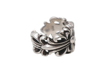 画像をギャラリービューアに読み込む, CHROME HEARTS クロムハーツ ダブルフローラルクロスリング 指輪 サイズ14号 重量約15.4g シルバー925 美品 中古 4b001506