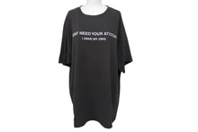画像をギャラリービューアに読み込む, VINTAGE ヴィンテージ I DONT NEED YOUR ATTITUDE I HAVE MY OWN メッセージTシャツ サイズXL フェードブラック 美品 中古 4b001528