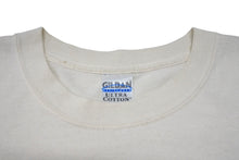 画像をギャラリービューアに読み込む, VINTAGE ヴィンテージ GOT MILK? 半袖Tシャツ サイズL アダルトプリント アイボリー ギルダン 広告 美品 中古 4b001529