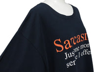 画像をギャラリービューアに読み込む, VINTAGE ヴィンテージ 00's Sarcasm サーカズム メッセージTシャツ サイズL プリント ブラック ホワイト レッド 美品 中古 4b001539