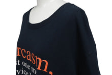 画像をギャラリービューアに読み込む, VINTAGE ヴィンテージ 00's Sarcasm サーカズム メッセージTシャツ サイズL プリント ブラック ホワイト レッド 美品 中古 4b001539