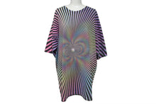 画像をギャラリービューアに読み込む, Q-TEES キューティーズ ヴィンテージ Tシャツ サイケデリック 幾何学模様 オーバーサイズ マルチカラー サイズ XL 中古 4b001540