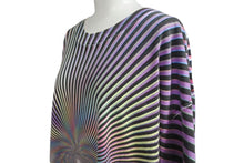 画像をギャラリービューアに読み込む, Q-TEES キューティーズ ヴィンテージ Tシャツ サイケデリック 幾何学模様 オーバーサイズ マルチカラー サイズ XL 中古 4b001540