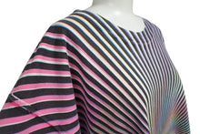 画像をギャラリービューアに読み込む, Q-TEES キューティーズ ヴィンテージ Tシャツ サイケデリック 幾何学模様 オーバーサイズ マルチカラー サイズ XL 中古 4b001540