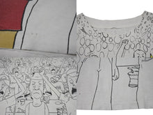 画像をギャラリービューアに読み込む, VINTAGE ヴィンテージ BEAVIS AND BUTT-HEAD ビーバスアンドバットヘッド 半袖Tシャツ ホワイト 総柄 美品 中古 4b001544
