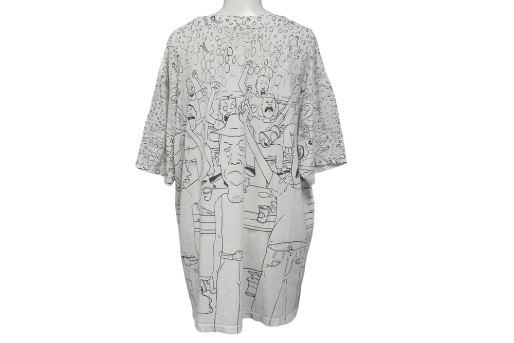 VINTAGE BEAVIS AND BUTT-HEAD Short sleeve T-shirt White All over pattern Good condition Used 4b001544