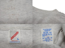 画像をギャラリービューアに読み込む, VINTAGE ヴィンテージ 90's NEW YORK it ain't kansas メッセージTシャツ サイズL 拳銃 グレー 美品 中古 4b001549