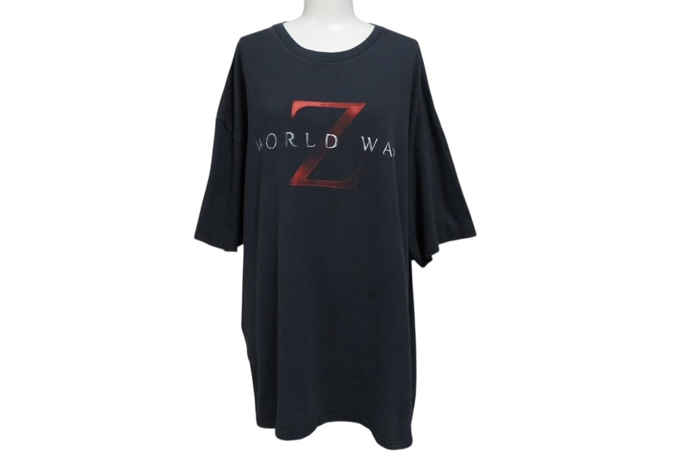 PARAMOUNT PICTURE WORLD WAR Z Vintage T-shirt Black 2013 Size XXL Used 4b001556