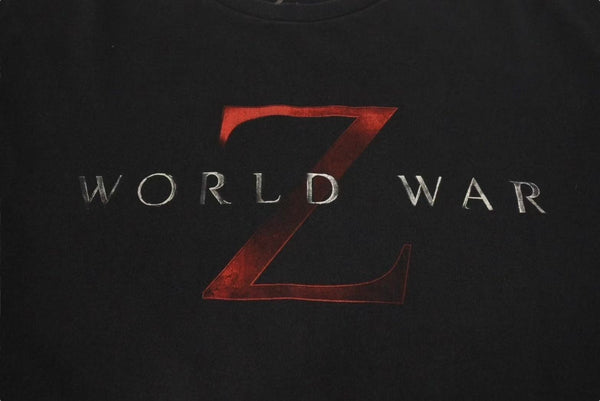 PARAMOUNT PICTURE WORLD WAR Z Vintage T-shirt Black 2013 Size XXL Used 4b001556