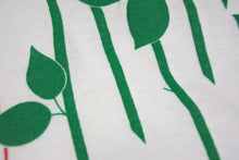 画像をギャラリービューアに読み込む, VINTAGE ヴィンテージ 薔薇 ローズ 半袖Tシャツ アメリカ製 コットン ホワイト レッド グリーン サイズL 美品 中古 4b001561